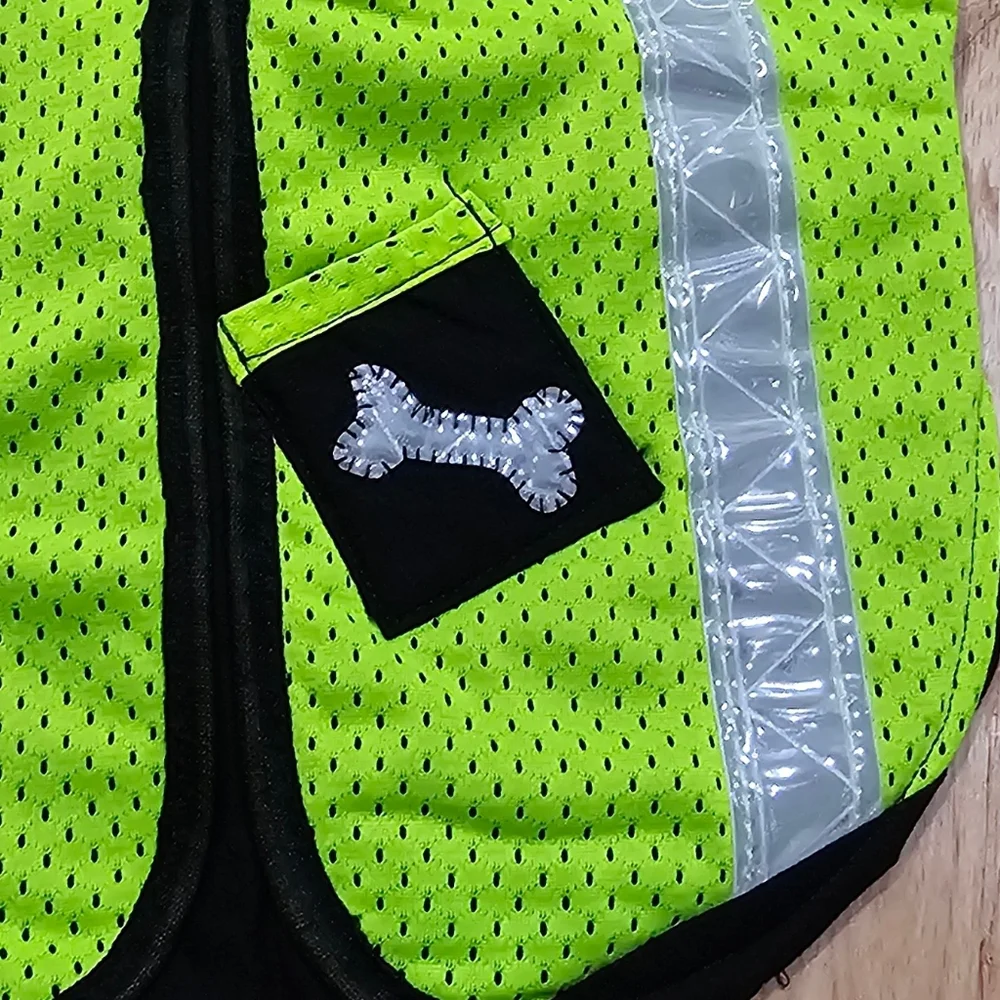 Reflective Neon Yellow and Black Pet Vest Fits Small To Medium Breed Dogs NWOT - Picture 8 of 8